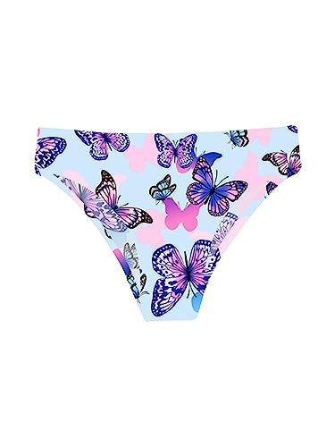 Alvivi Traje de Baño para Niñas Verano Bañador Braguita de Hawaiano Bragas de Bikini Calzoncillos Ropa de Playa Natación Secado Rápido 3-16 Años Mariposa 3-4 años