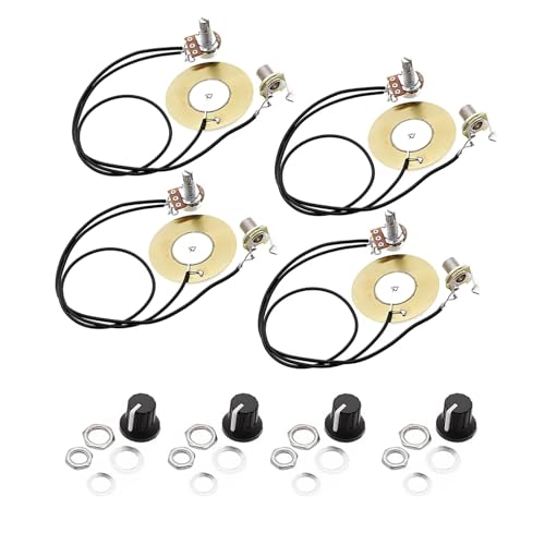 50mm Guitar Pickup Piezo Transducer Prewired Amplifier, 4Pcs...