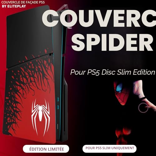 Coque de remplacement pour façade de console PS5 Spider ElitePlay modèle Slim Disque - 2