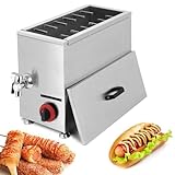 ❤【Grande capacité】 La capacité de la friteuse est de 21 L/22 pintes, il ne faut que quelques minutes for préparer 12 délicieux corn dogs en 1 fois. 2 lignes de 12 crochets maintiennent et retirent rapidement et facilement les aliments, économisant le temps d'attente.
