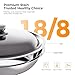 CAMMOO Silver 4 Pack Chafing Dishes for Buffet, 18/8 (304) Stainless Steel Food Pan with Lid, 6QT Round Chafing Dish Buffet Set Food Warmer, Food Warmers for Parties Buffet Catering Events Dinners