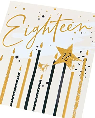 UK Greetings 18th Birthday Card - Happy 18th Birthday Card - Celebration Birthday Card, 737301-0-1, Multi