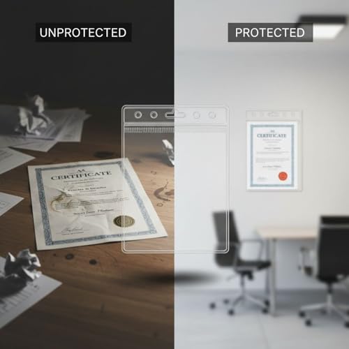 Bolsa de documentos A4 transparente para soporte de letreros de pared 3