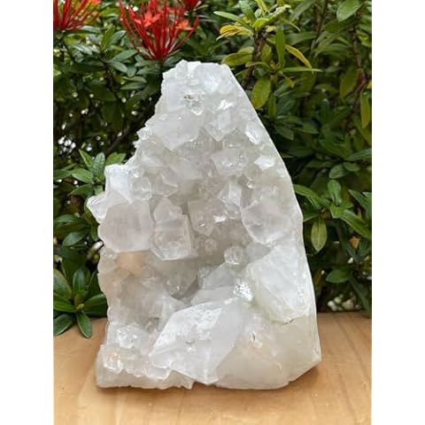 GAF TREASURES Large Natural Apophyllite Cluster - Free-Standing Apophyllite Specimen Crystal, 4-10" Tall (4-5 lb) Cover