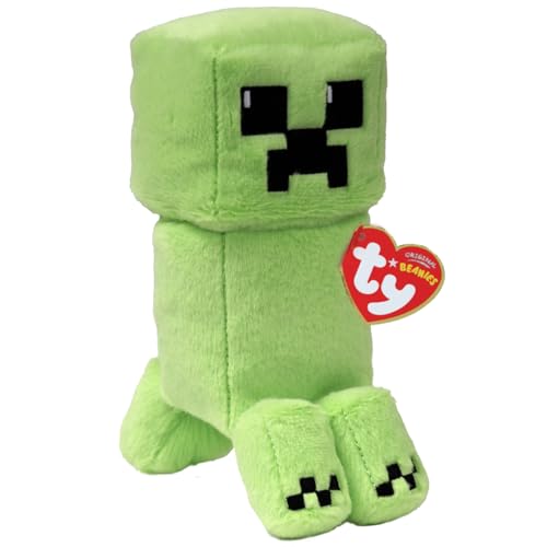 TY Minecraft Creeper Beanie 18cm Soft Plush Toy Teddy Collectible Stuffed Plushies Cuddly Toy for Kids Character Gift for Boys and Girls