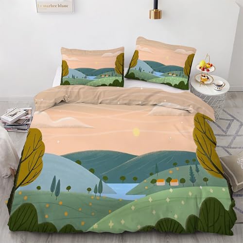 Housse de Couette 220x240 en Microfibre Douce avec Fermeture Éclair Pratique