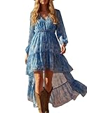 Ladies' Summer Bohemian Style Printed Chiffon Dress...
