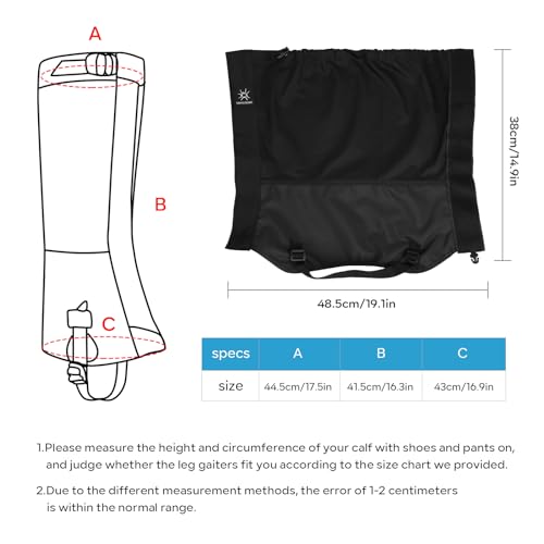 SANLIKE Poncho de chuva com capuz, kit de polainas de perna, impermeável, reutilizável, capa de chuv
