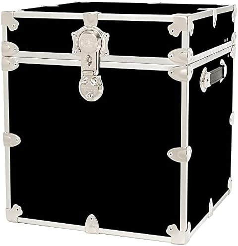 Rhino Trunk & Case Cube Armor Trunk, College, Home & Storage 18"x18"x20" (Black)