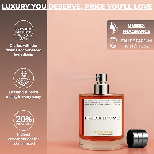 Image of Eau De Parfum for Man & Woman | Long Lasting Fresh & Warm Fragrance | Premium Luxury Perfume | Everyday Use Scent | Ideal Gift for Him & Her - 30ml (Fresh Bomb)
