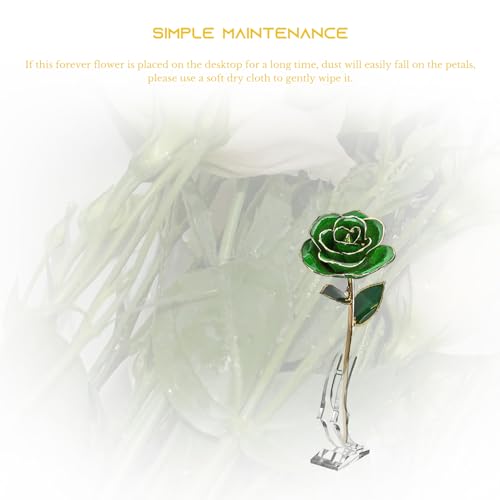 Rose éternelle verte Gugxiom idée cadeau originale Saint-Valentin