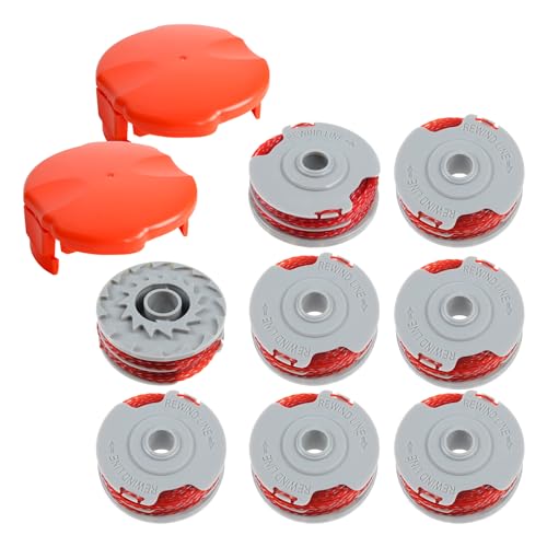 Image of Strimmer Replacement Spool for Flymo FLY021/513937190, 0.06" 36ft Double Line Spool Compatible with Flymo Contour 500 XT/Power Trim/Mini Trim, with FLY060 Cover (8 Spools+2 Covers)