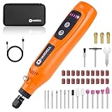 HARDELL Mini Cordless Rotary Tool 3.7V, 5-Speed Rotary Tool Kit with 43 Accessories,Type-C Charging Power Rotary Tool for Engraving, Sanding, Polishing, Drilling, Grinding, Small DIY Crafts