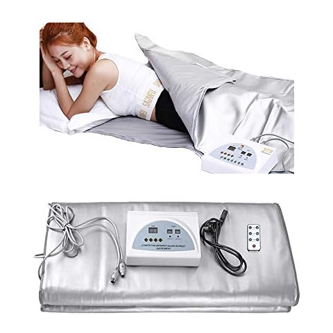 Bounabay Infrarot Saunadecke, 2-Zonen-Controller Body Shaper Professionelle Sauna mit Fernbedienung, Heimsauna Beauty Spa, Detox-Therapiegerät Schonheitssalon Professionelle Anti-Aging… Cover