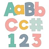 Carson Dellosa 219-Piece We Belong Cutout Letters, 4' Pastel Upper and Lowercase Alphabet, Numbers, Punctuation, and Symbols for Bulletin Board, Posterboard, Party, and Classroom Decor