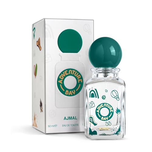 Ajmal Kids Adventure Perfume for Boys, 1.7 fl oz / 50 ml, Fresh Fruity Citrus Amber Scent with Peach & Orange, Lively Kids Fragrance, Made in Dubai
