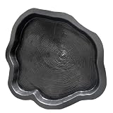 @tec Betonform ABS Trittstein Baumscheibe-Optik asymetrisch– Betonformen für Gartenwege Dekosteine Wegstein Baumschnitt Baumstamm Beton Schalungsform Gießform Steinform