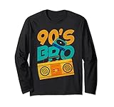 90's Bro. Frérot Des Années 90 Retro Magnétophone Années 90 Manche Longue