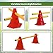 TRUTZHOLM Steckhürdenset 15- teilig 23 cm höhenverstellbar Agility Set Hunde Trainingszubehör Hobby Horsing rot