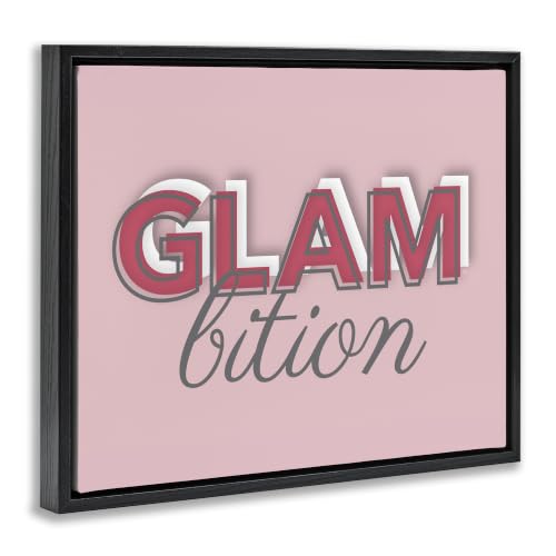 Image of 'Chic Glambition Typography Trendy Fashion Text'| Floating Frame Canvas Art