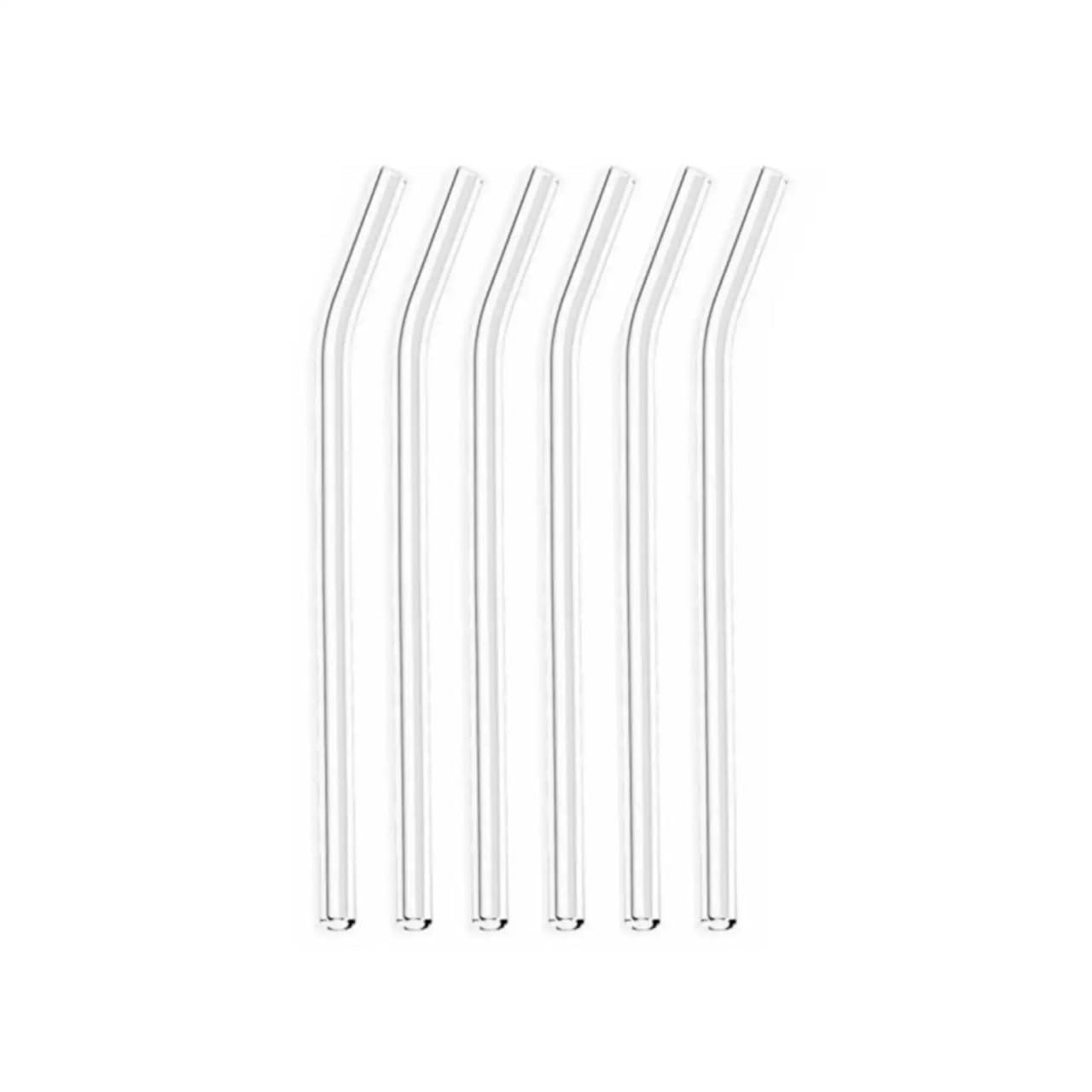 Home Craf Glass Straw Set of 6 Reusable Glass Straw White Color | Ecofriendly Multiuse Drinking Straws | Straws for Cocktails, Juice, Mocktails, Falooda, Coco, Thickshake & More Drinks-image-41