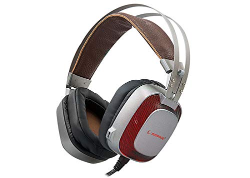Rampage SN-RW77 PRESTIGE metaliczny szary USB 7.1 ergonomiczne słuchawki gamingowe zestaw z ukrytym mikrofonem