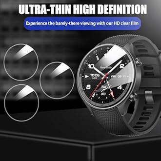 Lamshaw Compatible for Mingwear K69 Military Smart Watch Screen Protector, [3 Pack] 9H Tempered Glass Screen Protector Film Compatible for Mingwear K69 1.75" Military Smart Watch (3 Pack)