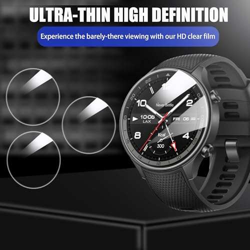 Lamshaw Compatible for Mingwear K69 Military Smart Watch Screen Protector, [3 Pack] 9H Tempered Glass Screen Protector Film Compatible for Mingwear K69 1.75" Military Smart Watch (3 Pack)