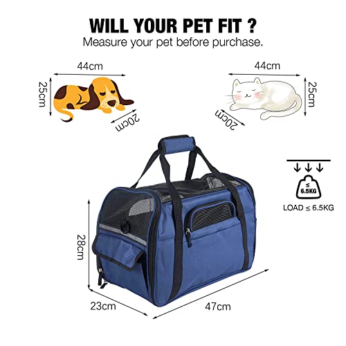 Hundetragetasche PETTOM für Hunde und Katzen, faltbar und wasserdicht