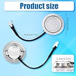 2pcs EL Male Plug Range Hood Light Bulbs Recessed, 6.8cm/2.68in Diameter DC 12V 6500K Stainless Steel Range Hood LED Light Replacement Lights Accessories for Stove Kitchen