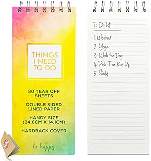 To Do List Notebook, Hardback | 230 Sheets | 24 x 14cm | To Do List Pad, Things To Do Today Pad To Do List Planner Day Planner | Things To Do Pad Undated Planner Notebook To Do Notebook + SOL Notebook