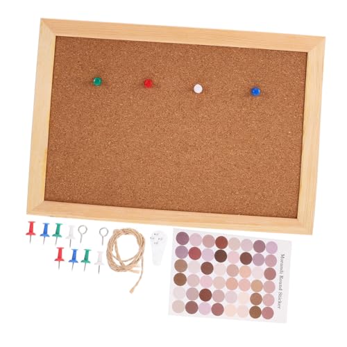 OSALADI 1set Cork Bulletin Board Wall Decor Board for Home Office Dorm for Notes Photos and Memos Easy to Install Push Pins