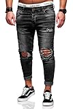behype. Herren Destroyed Jeans-Hose 80-7236 Schwarz 34/32