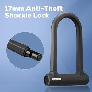 Corki Bike Lock Heavy Duty Anti Theft with 5ft Cable Bicycle U Lock — photo 2 of 6