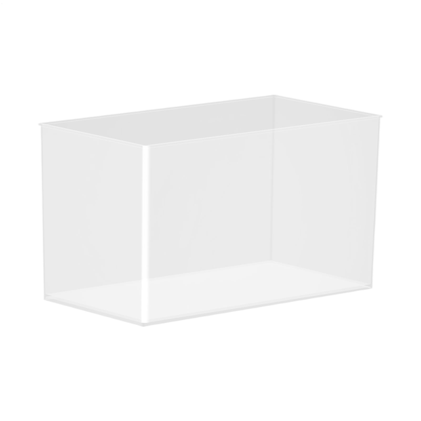 Small Rimless Tank - Transparent Optimal Light Refraction Mini reptile tank | Frameless Mini Bowl | PET Aquariums Starter Kits for Betta, Snail and Shrimp