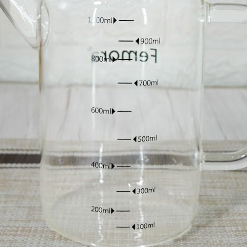 Image of Femora Oil Dispenser | Glass Oil Bottle | 1 Year Warranty | Cooking Oil Dispenser 1000ml Pack of 1 Oil Bottle, Transparent