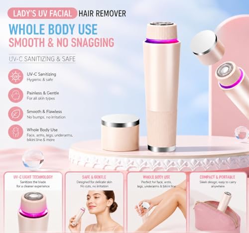 Image of MORTON DAVIES Facial Hair Remover 5000 Series, Personal Groomer for Women, Cordless and Compact |with Hypoallergenic Head, Gentle and Quick Facial Hair Removal | Easy Touch-Ups