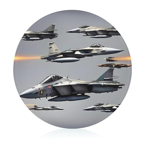 Planche à découper en verre avion de combat idée cadeau originale