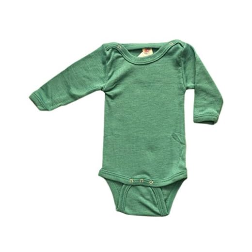 Engel Baby Body Langarm, Wolle Seide, Eisvogel, 86-92