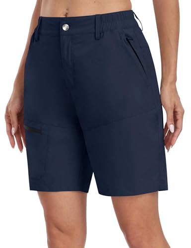 MoFiz Trekking Hose kurz Damen Stretch Bermuda Cargo Shorts Damen für...