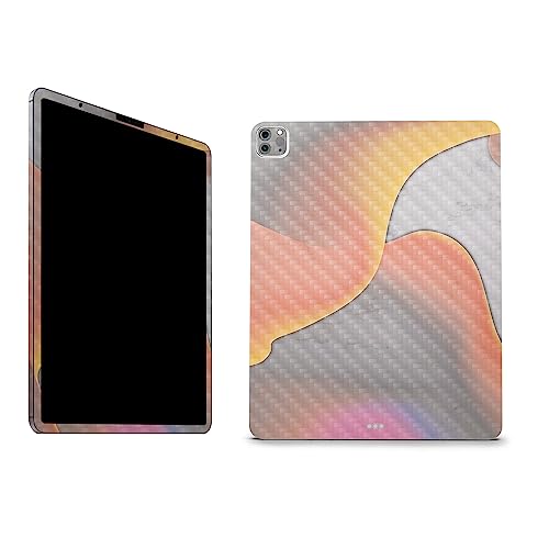 Image of MightySkins Carbon Fiber Skin Compatible with Apple iPad Pro 12.9 inch M2 6th Gen (2022) Full Wrap Kit - Marble Magma | Protective, Durable Textured Carbon Fiber Finish | Easy to Apply | Made in The USA
