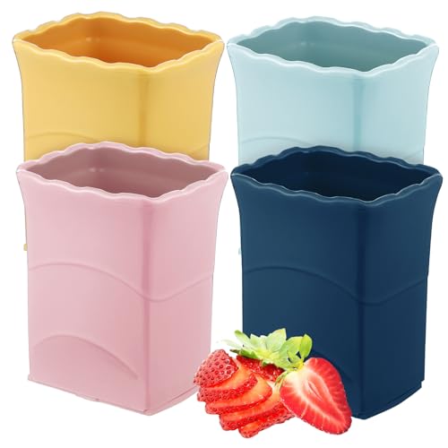 ABOOFAN 4piezas Cortador De Manual Cortadores De Frutas Cortador De Vaso Tapa Seguro y Fácil De Usar Multifuncional