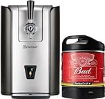 PerfectDraft Pro – Pack Tireuse À Bière + 1 Fût Bud 6L – Machine Pression À Domicile – Refroidissement À 3°C – 30 Jours Fraîcheur – Écran LED Température – Idée Cadeau Amateur Bière