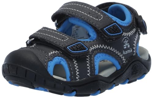 Kamik Boy's Seaturtle 2 (Toddler/Little Kid/Big Kid) Grey/Light Blue 2 Little Kid M