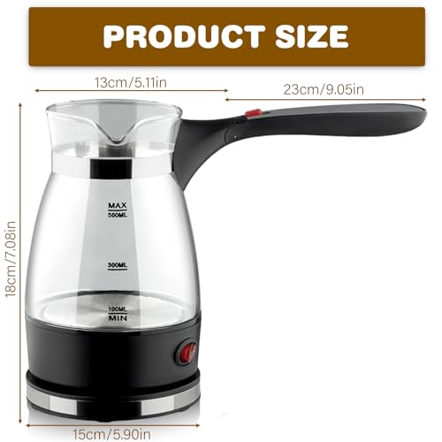 Elektrische Türkische Kaffeemaschine: 600ml Türkischer Kaffeekocher Turkish Coffee Pot Elektrische Türkische Kaffeekanne Teekanne Espressokocher Camping Kaffeekocher Mokkakanne Turkish Coffee Maker