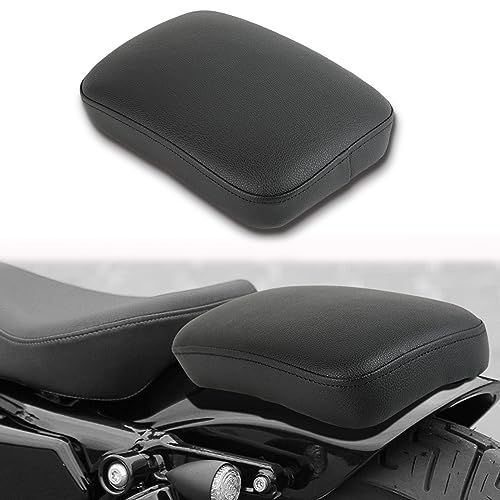 DREAMIZER Sedile Passeggero Posteriore per Moto con 8 Ventose per Sella Bobber Cruiser Chopper Custom (Nero)