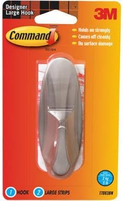 Command™ Designer Large Hook Brushed Nickel