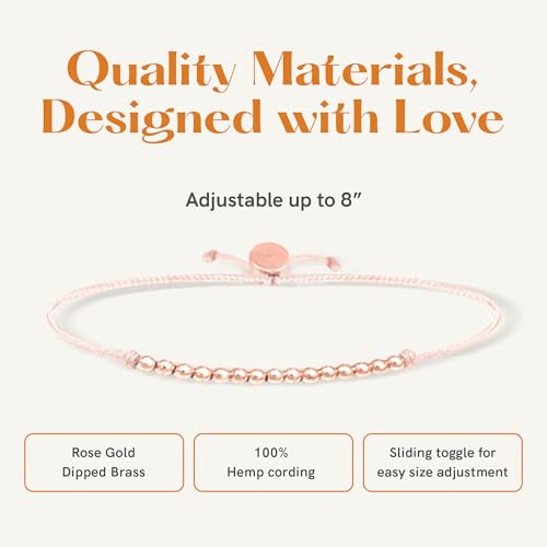 Lucky Feather Quinceanera Gifts For 15 Year Old Girl | 15th Birthday Bracelet With 14k Dipped Beads Adjustable Cord Milestone Gift | Trendy 15 Year Old Girl Gifts | recuerdos para 15 años quinceañeras2