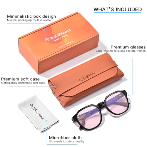 Image of Blue Light Glasses for Woman, AR Coating, Sleep Computer Gaming Glasses, Anti Eyestrain and UV Glare Protection