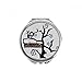 Halloween Cat Hallowmas Tree Hand Compact Mirror Round Portable Pocket Glass